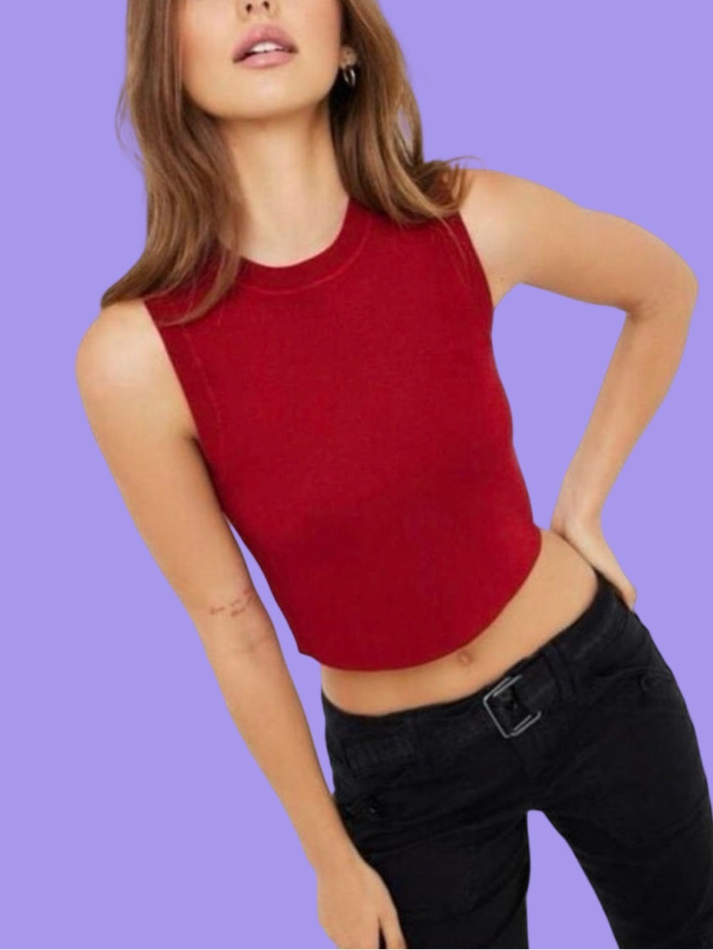 4/30$ BNWT Red « whatever » sweater top | Garage